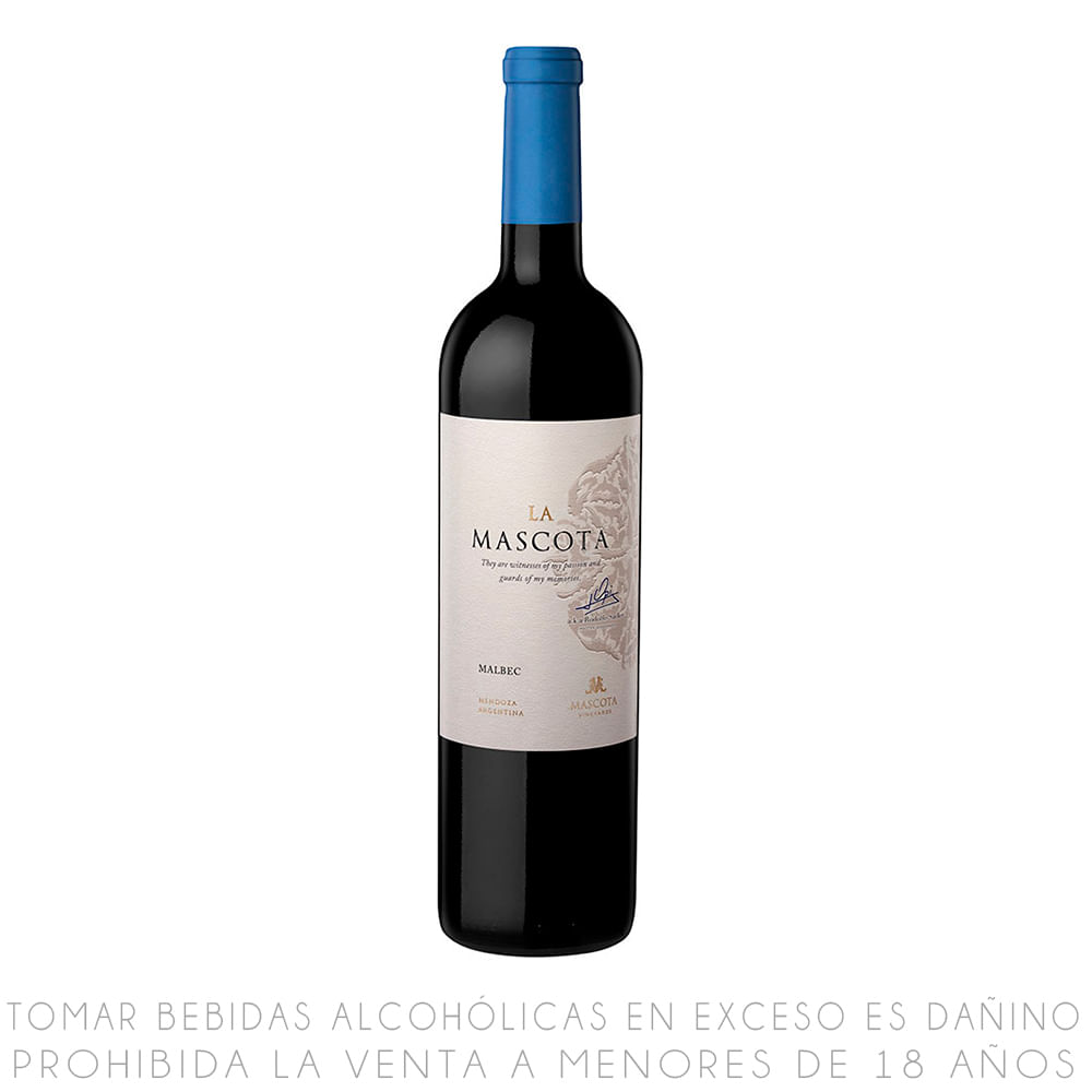 Vino Tinto Malbec La Mascota Botella 750ml