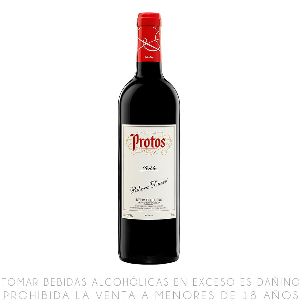 Vino Tinto Tempranillo Protos Roble Botella 750ml