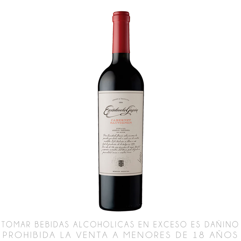 Vino Tinto Cabernet Sauvignon Escorihuela Gascón Botella 750ml