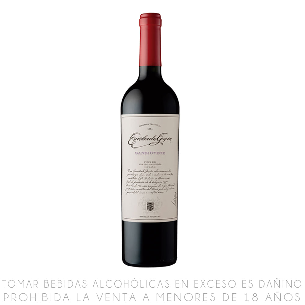 Vino Tinto Sangiovese Escorihuela Gascón Botella 750ml