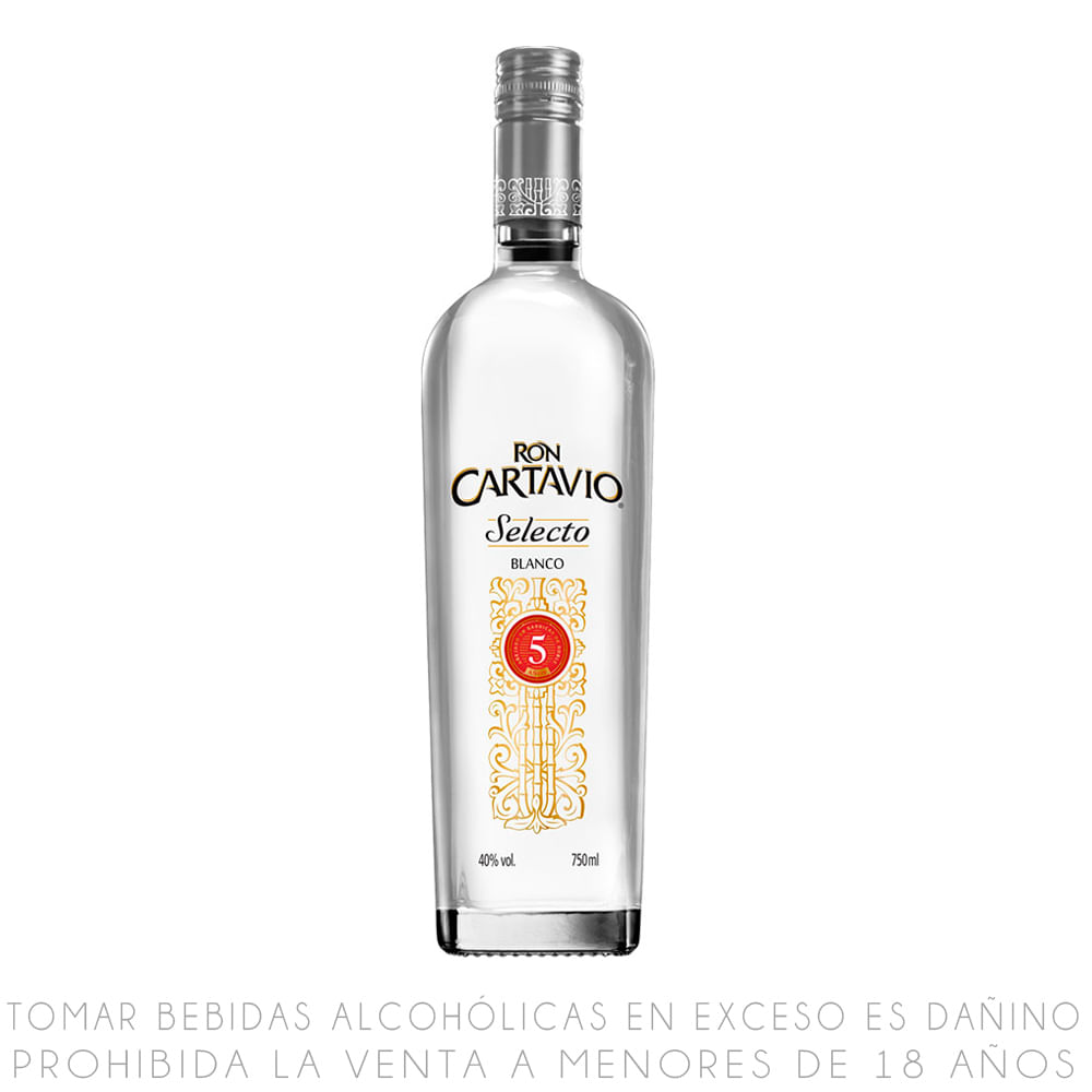 Ron Blanco Cartavio Selecto 5 Años Botella 750ml