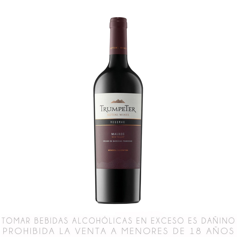 Vino Tinto Malbec Reserva Trumpeter Botella 750ml