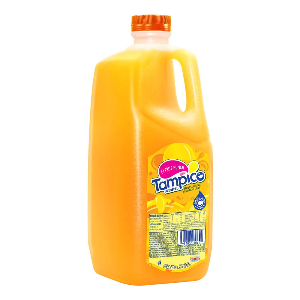 Bebida De Naranja, Mandarina y Limón Citrus Punch Tampico Botella 1.87 lt