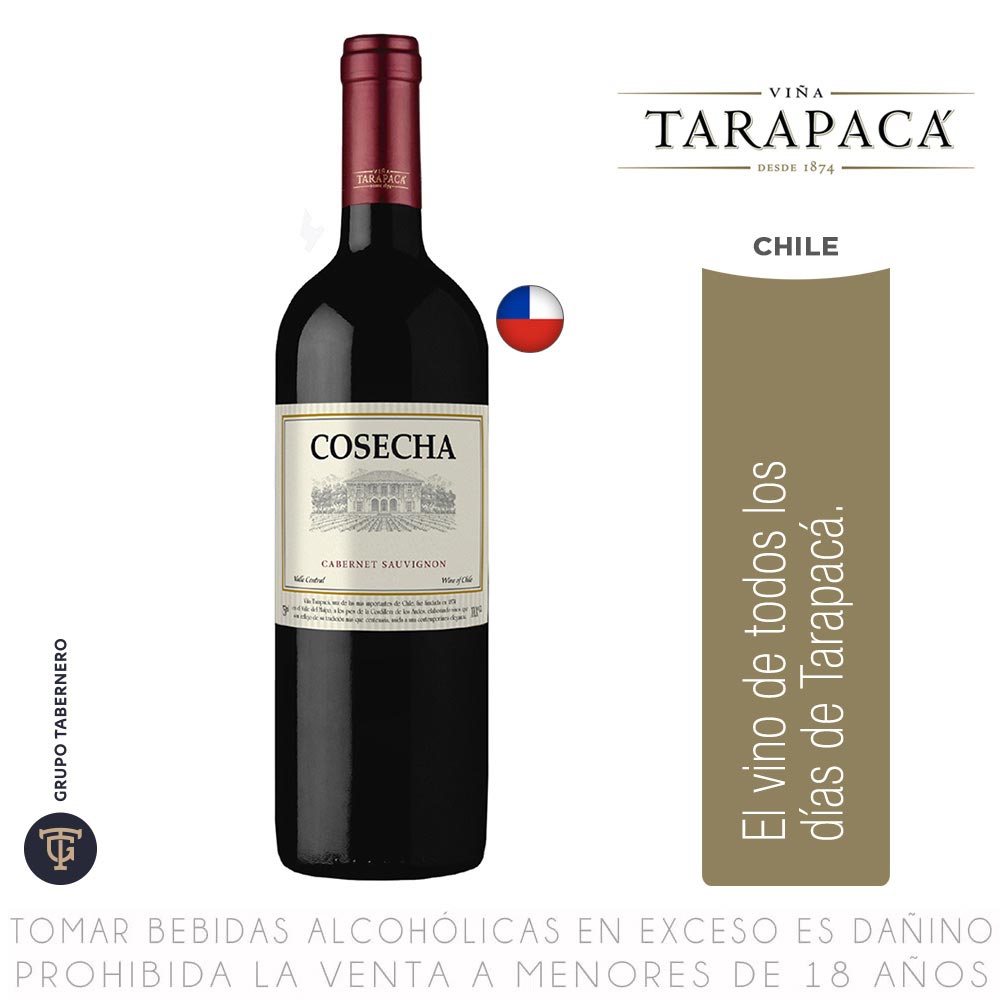 Vino Tinto Cabernet Sauvignon Cosecha Botella 750ml