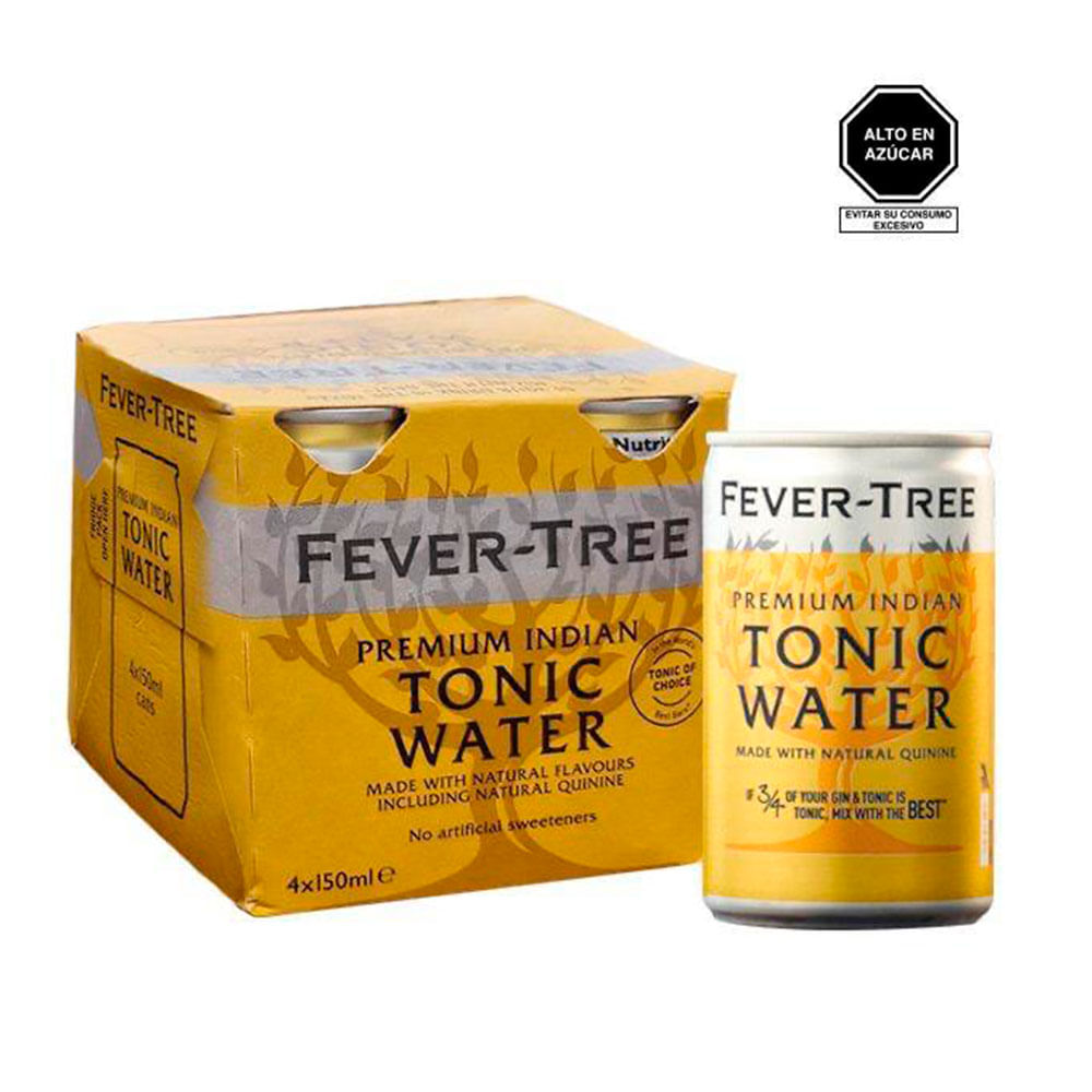 Agua Indian Tonic Premium Fefer Tree Pack 4 Latas de 150 ml