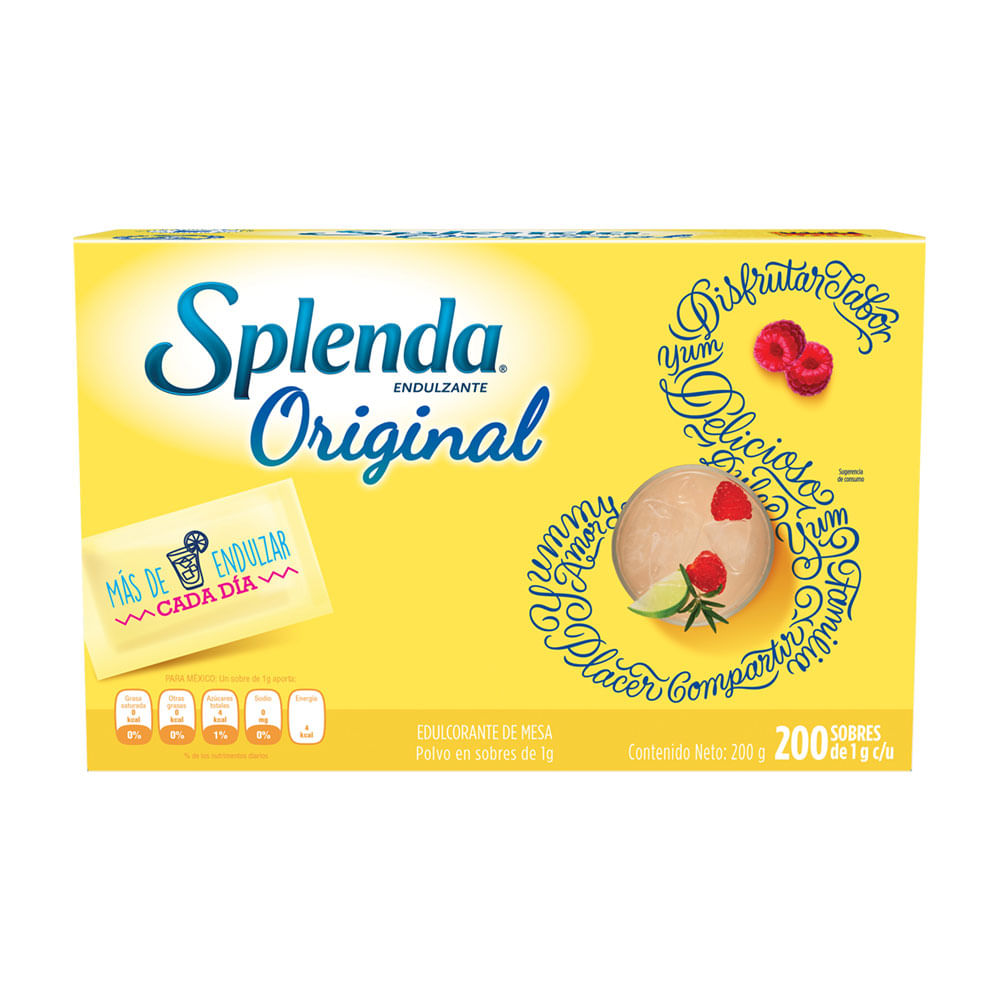 Endulzante en Polvo Splenda Libre de Calorías 200 Sobres