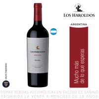 Vino Tinto Malbec Crianza Estate Los Haroldos Botella 750ml