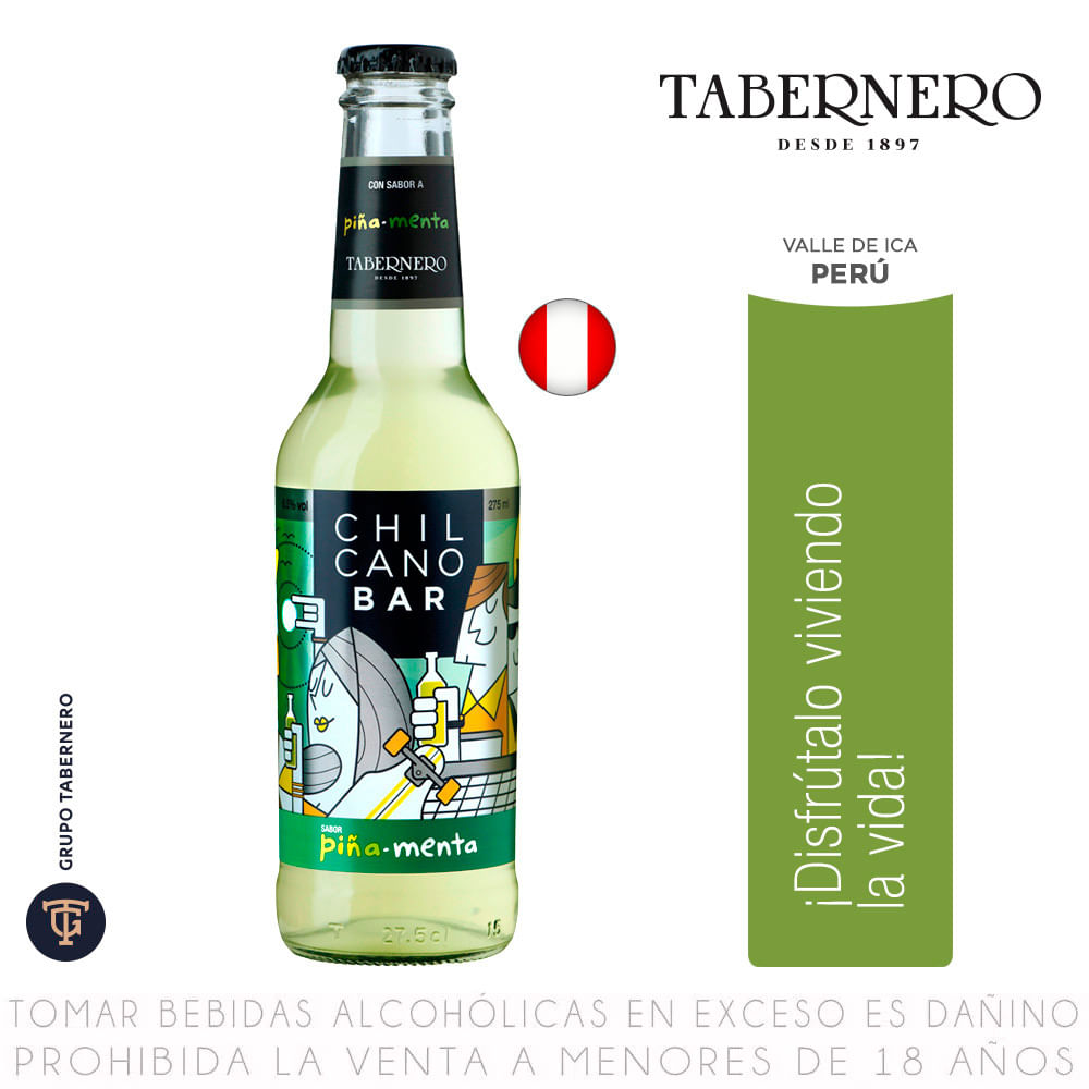 Bebida Ready to Drink Chilcano Bar Piña Menta Botella 275ml