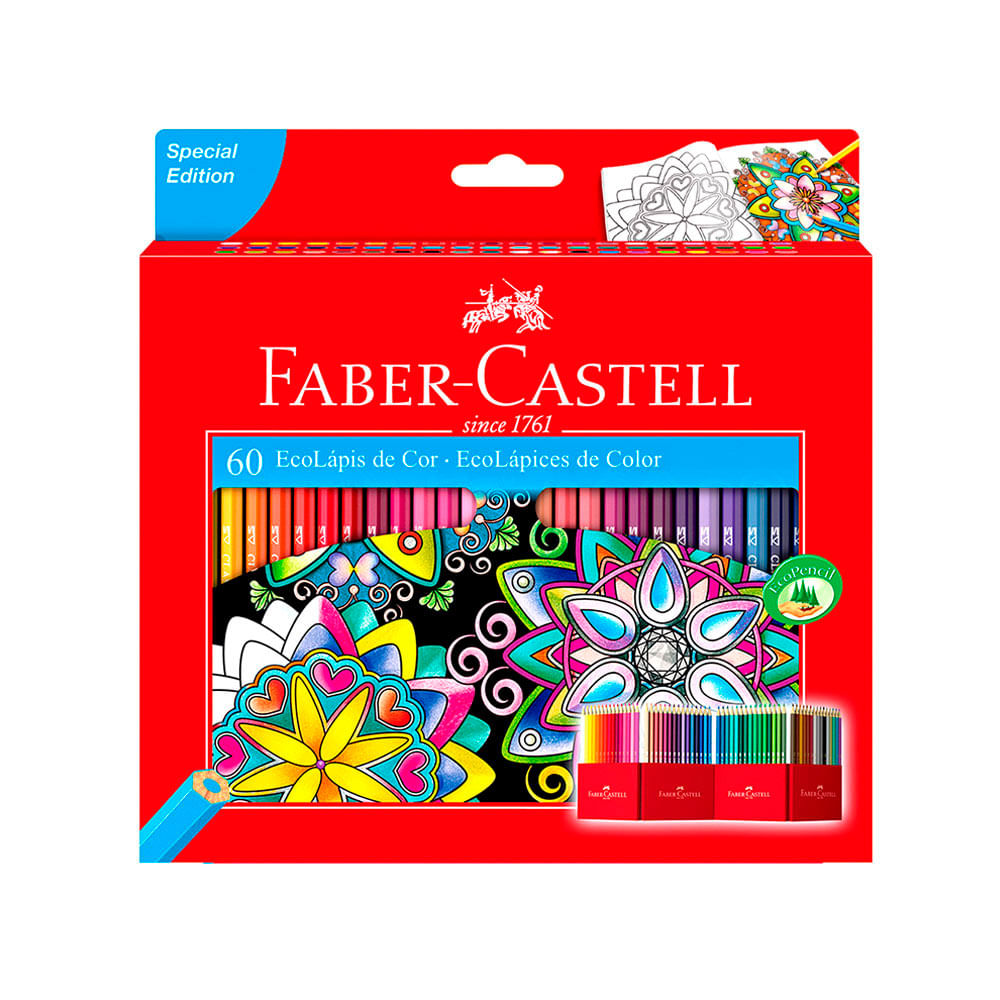 Faber Castell Ecolápiz de Color Caja 60 unid - Metro repaper faber castell