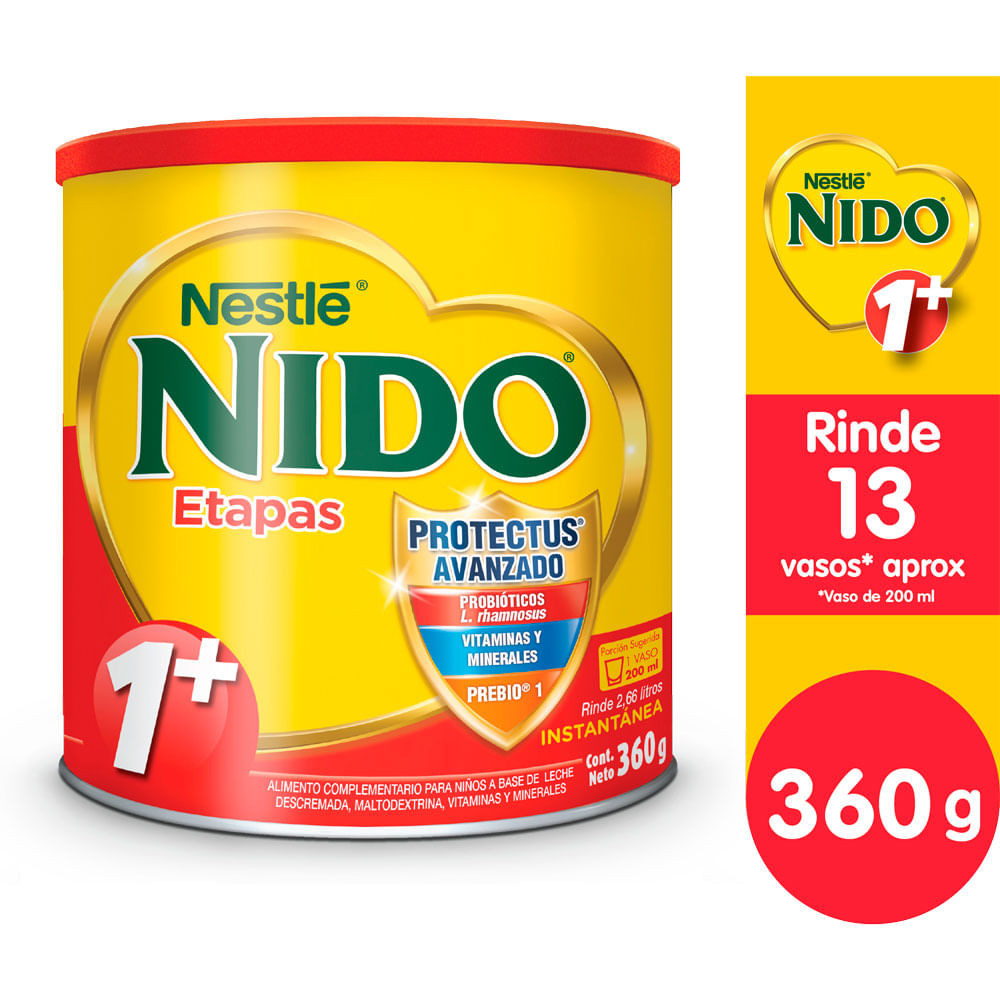 Leche en Polvo Nido Lata 360 gr - Wong