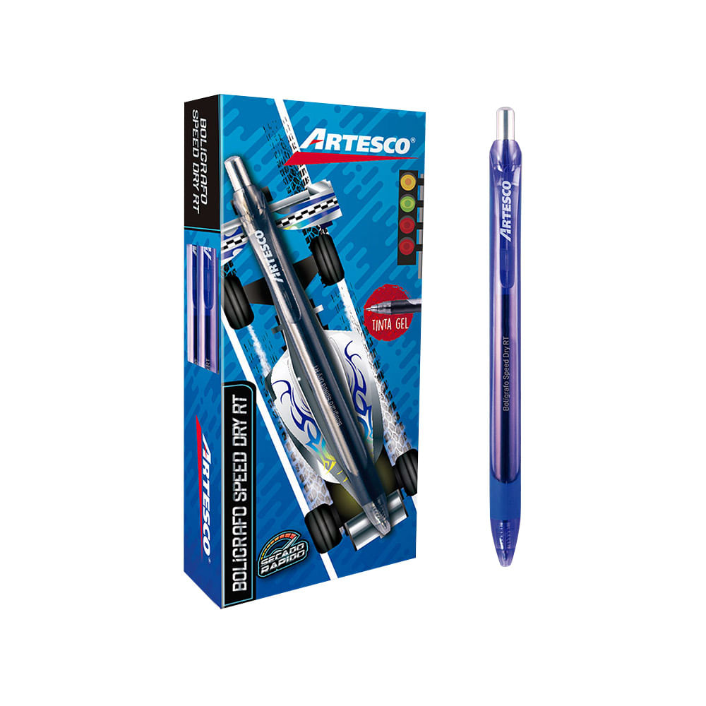 Artesco Lapicero Tinta de Gel Speed Dry RT Azul