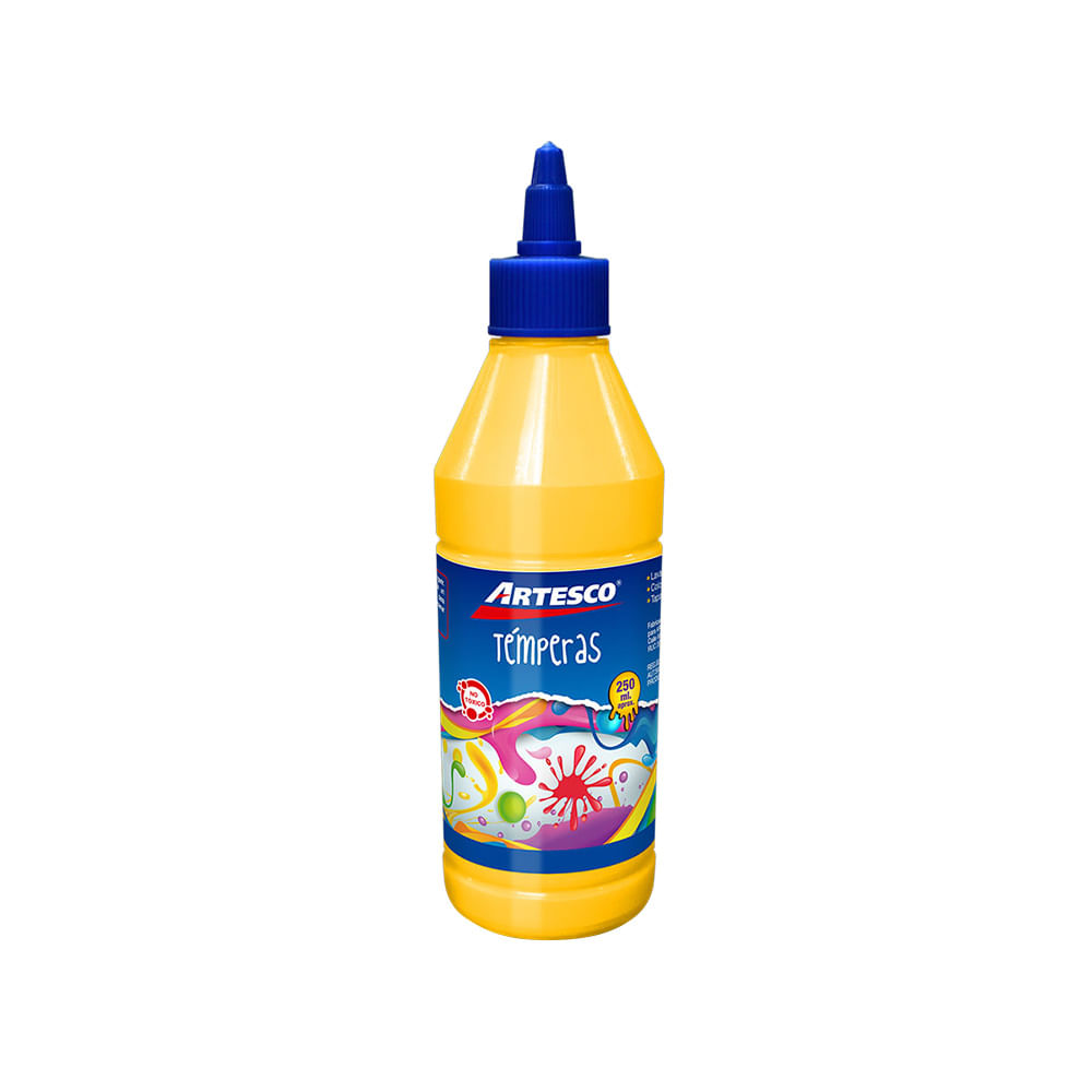 Artesco Témpera con Dosificador Frasco 250 ml Amarillo