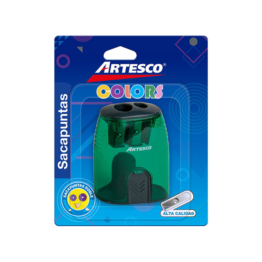Artesco Tajador Doble con Depósito Colors