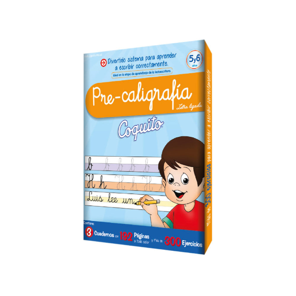 Libro de Actividades Pre-Caligrafía Letra Ligada Coquito