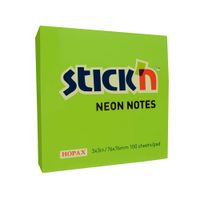 Stick'n Notas Adhesivas Neón Verde Pack 100 unid