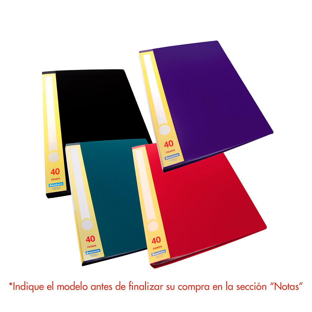 Beautone Catálogo con Micas A4 40 Hojas Surtido