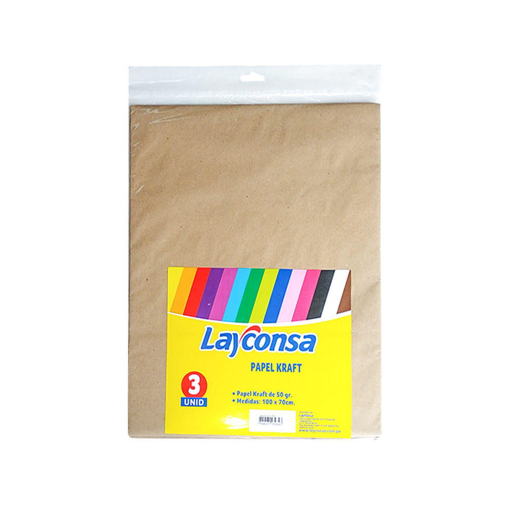 Layconsa Papel Kraft 100 x 70 cm 3 unid