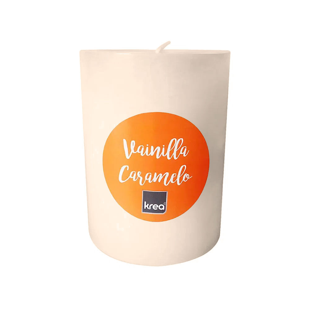Krea Vela Aromática Pilar Vainilla Fresca Taupe 9 cm