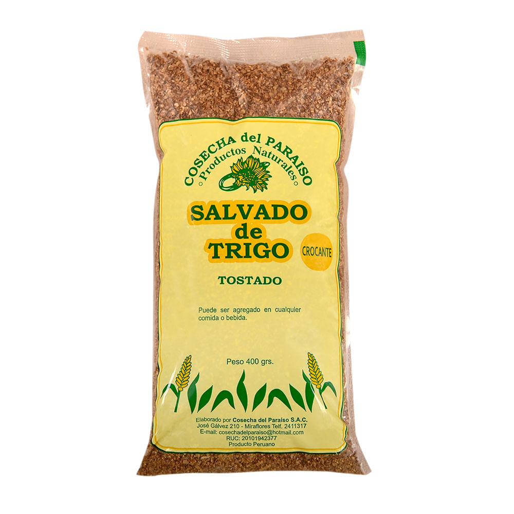 Salvado De Trigo Crocante Cosecha Paraíso Bolsa 400 g