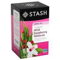Herbal Tea Stash Wild Raspberry Hibiscus 20 Sobres