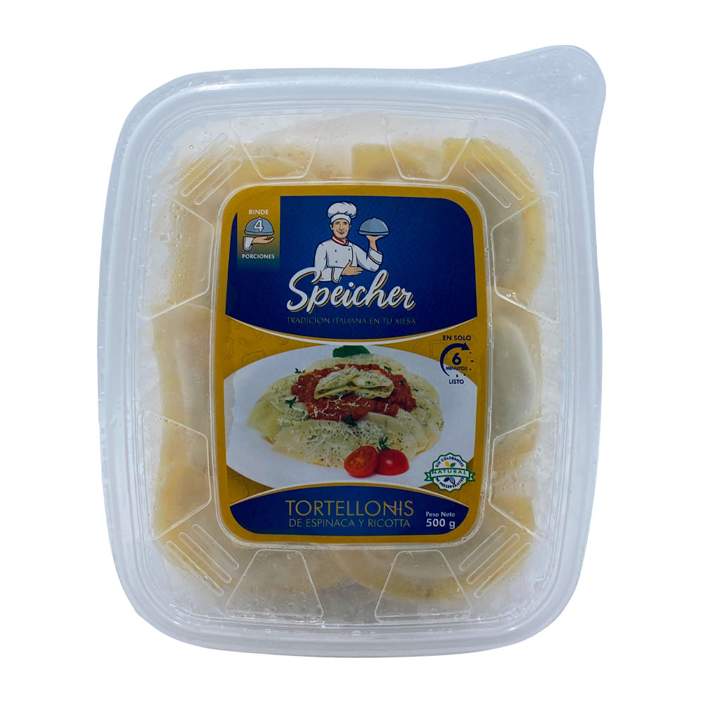 Tortellonis de Espinaca y Ricota Speicher Caja 500g