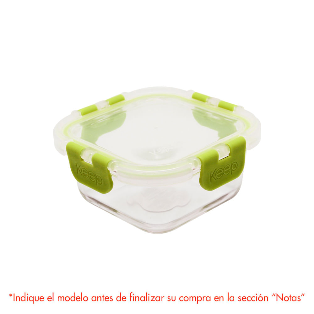 Keep Tapper Hermético Cuadrado de Vidrio 320 ml Surtido