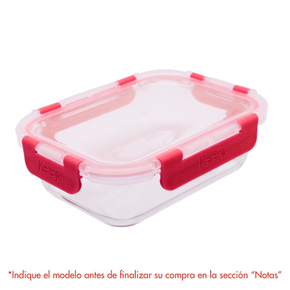 Keep Tapper Hermético Rectangular de Vidrio 640 ml Surtido