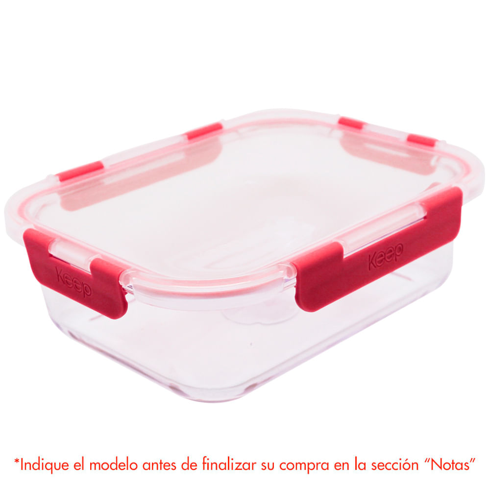 Keep Tapper Hermético Rectangular de Vidrio 1.5 Lt Surtido