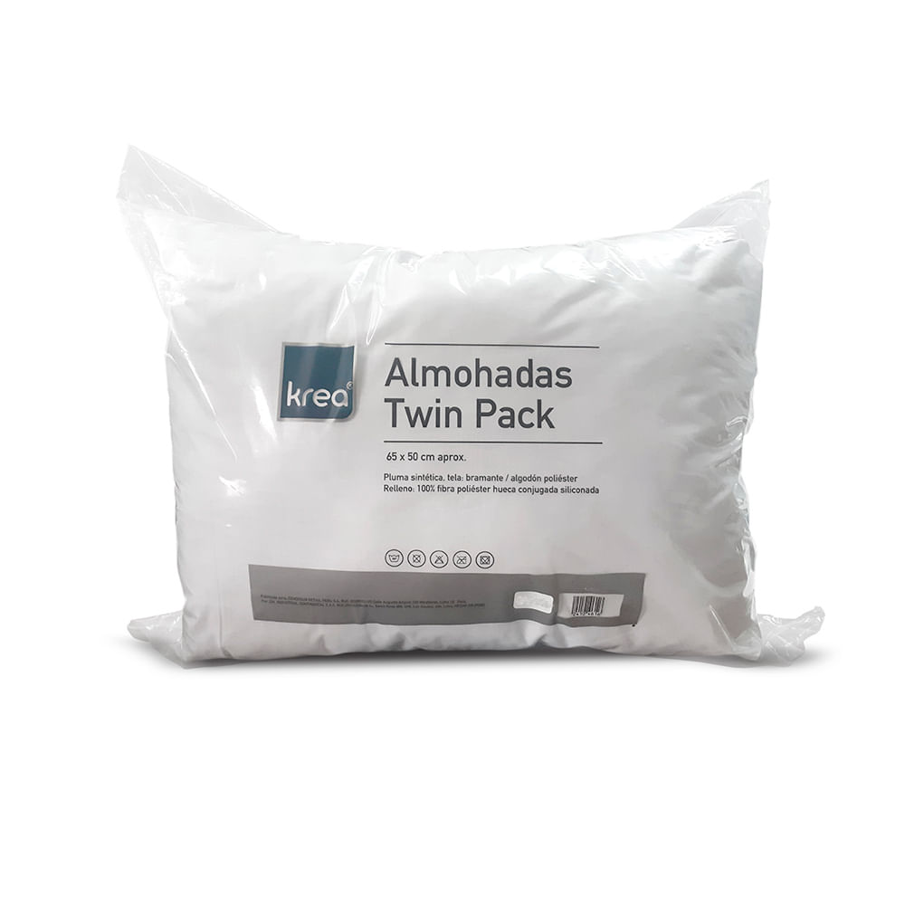 Krea Almohada Twin 65 x 50 cm Pack 2 unid