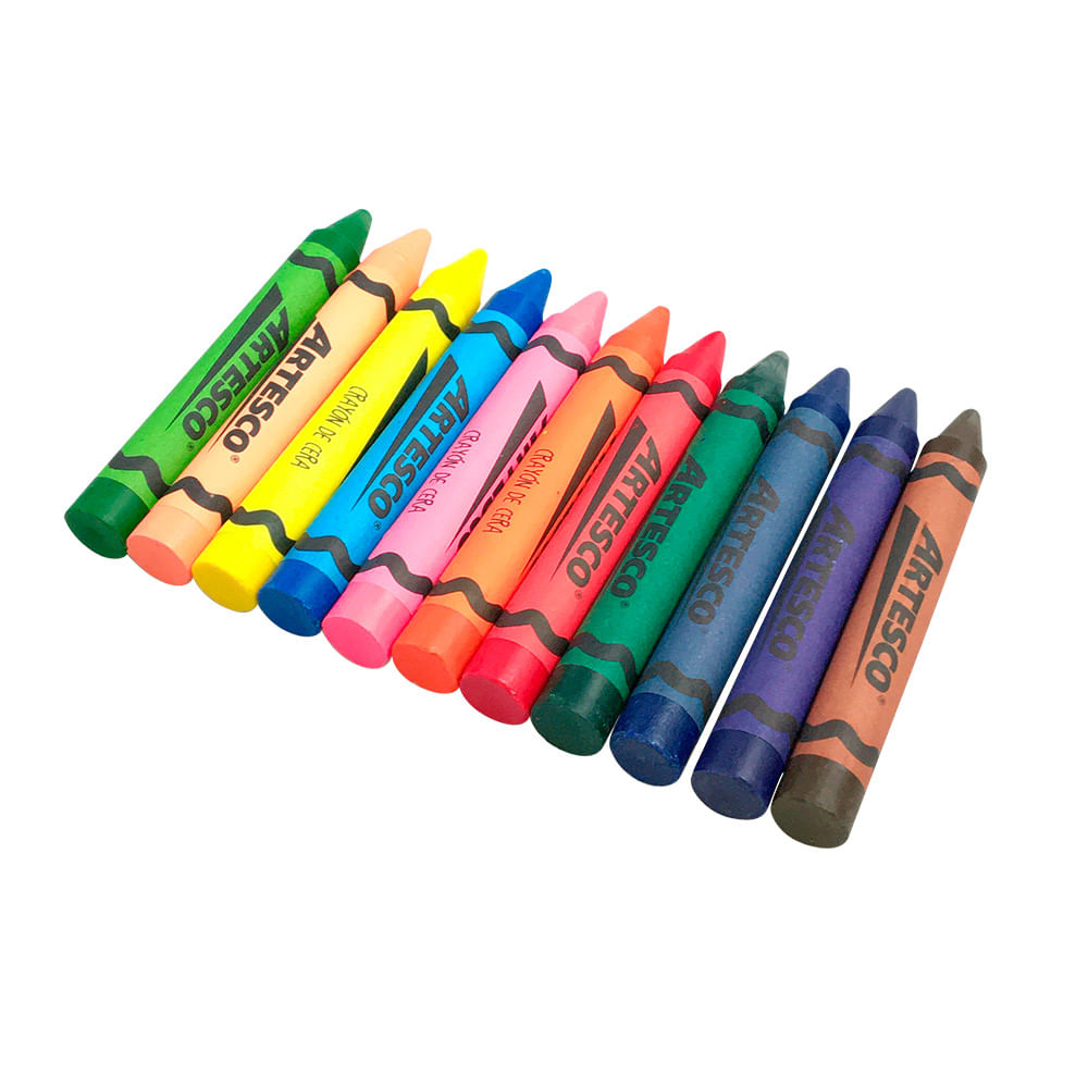Artesco Crayones de Cera Jumbo Caja 12 unid