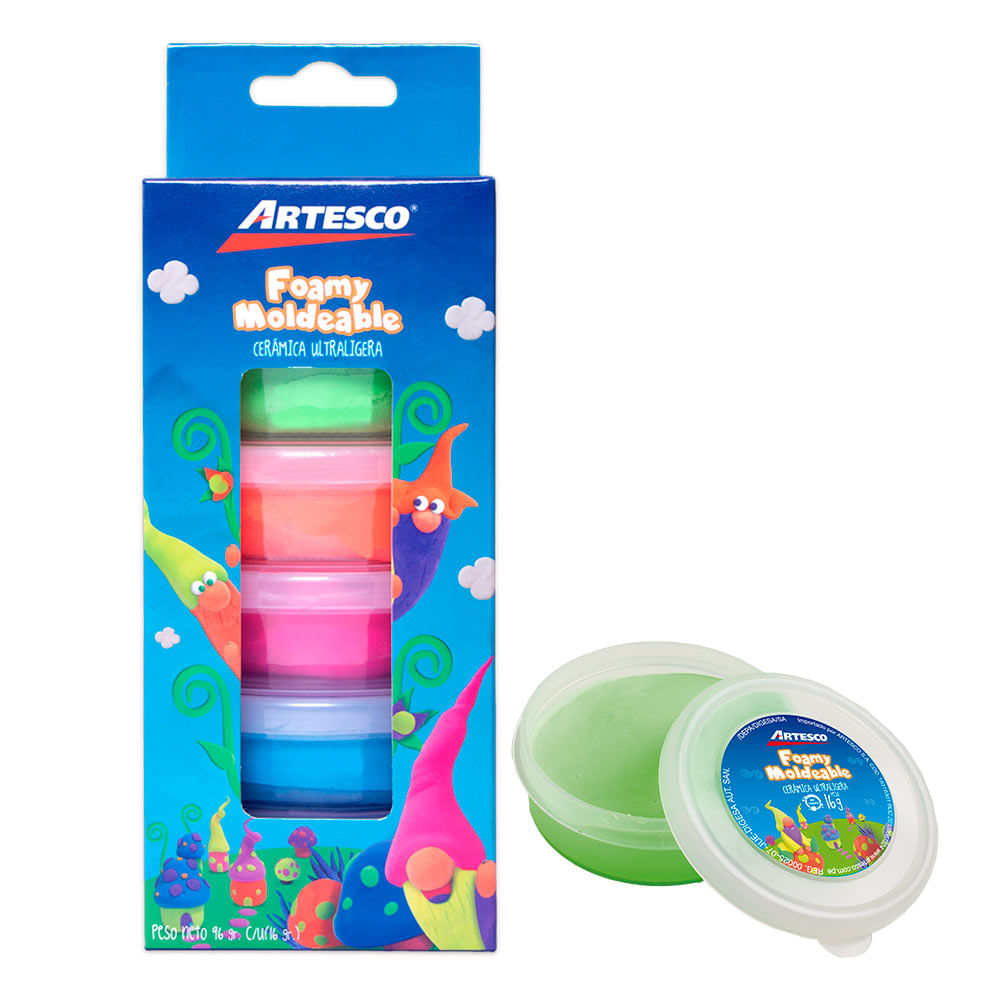 Artesco Cerámica Moldeable Ultra Ligera Pote 16 g Caja 6 unid
