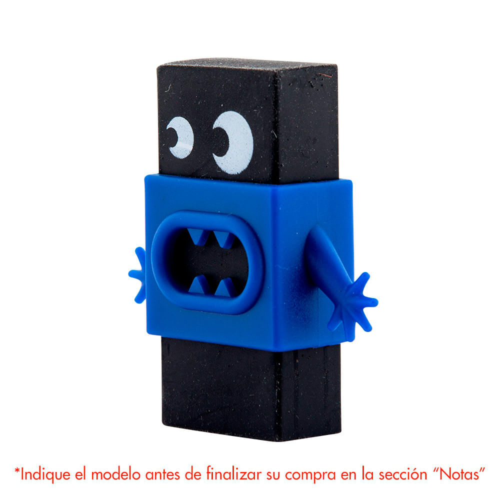 Artesco Borrador Negro Monster Blíster 1 unid Surtido