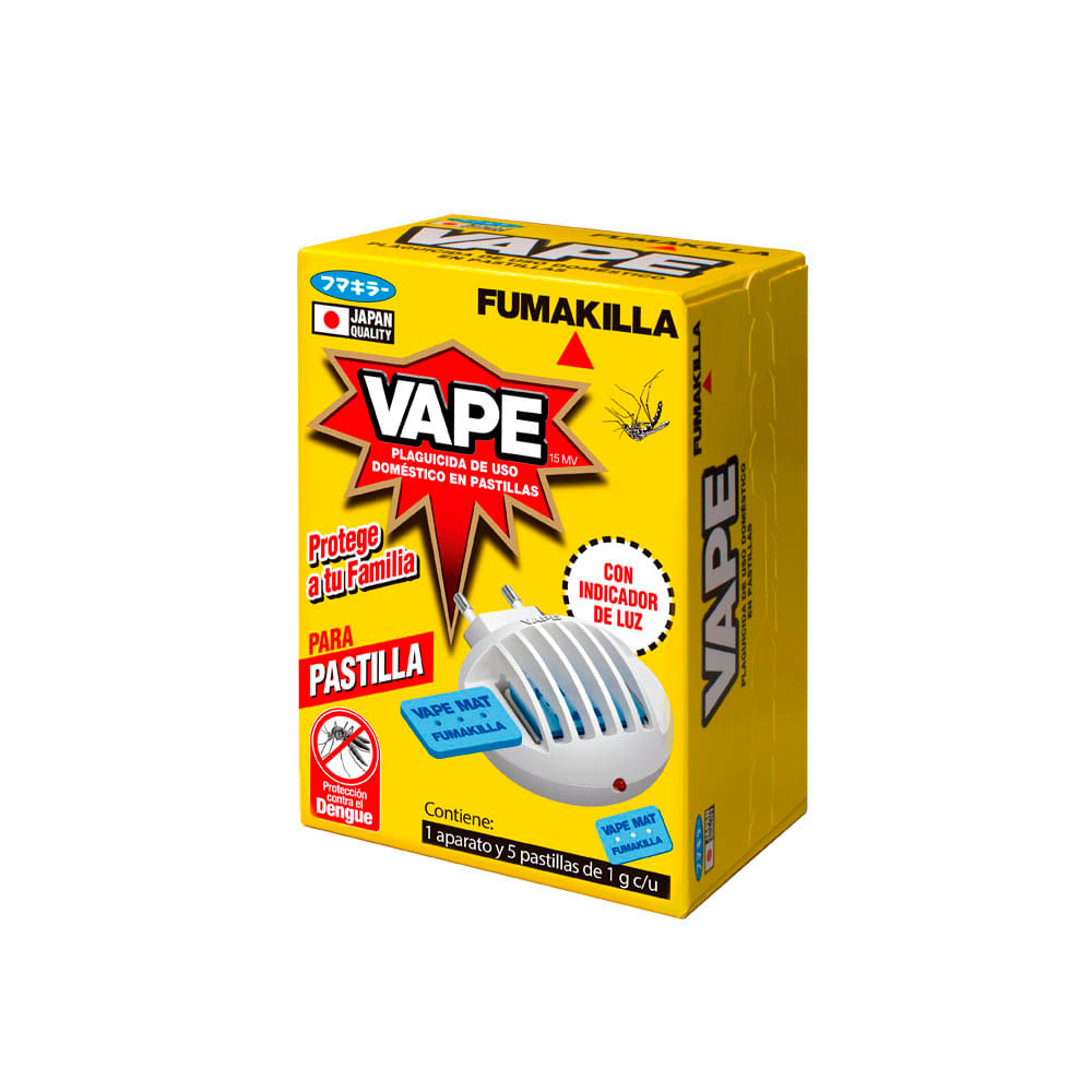 Insecticida en Pastillas Vape 5un + Dispositivo