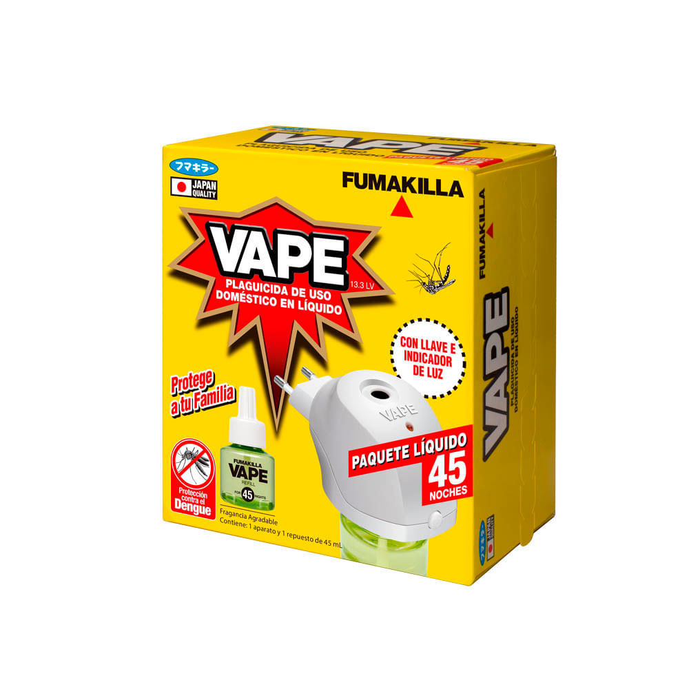 Insecticida Líquido Vape 45ml + Dispositivo