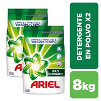 Pack x 2 Detergente en Polvo Ariel Pro Cuidado Bolsa 4 Kg c/u