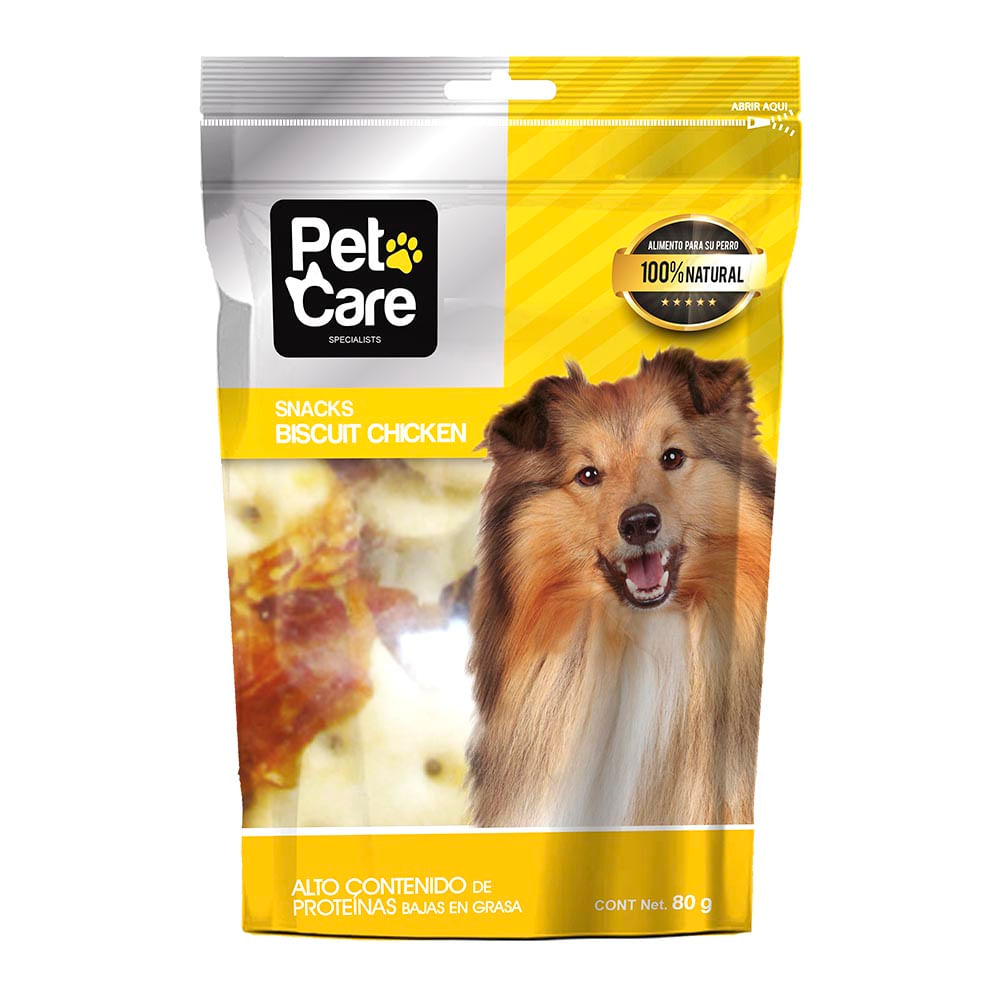 Pet Care Snacks para Perros Biscuit Pollo Doypack 80 g
