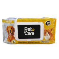 Pet Care Toallitas Húmedas para Mascotas Aroma Vainilla Paquete 50 unid
