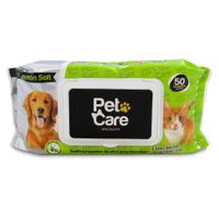 Pet Care Toallitas Húmedas para Mascotas Aroma Limón Paquete 50 unid