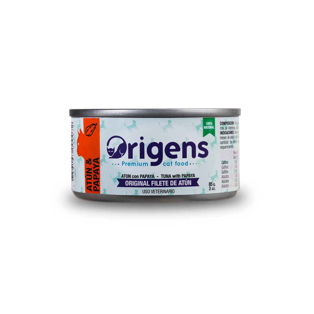 Origens Comida para Gatos Filete de Atún con Papaya Lata 85 g