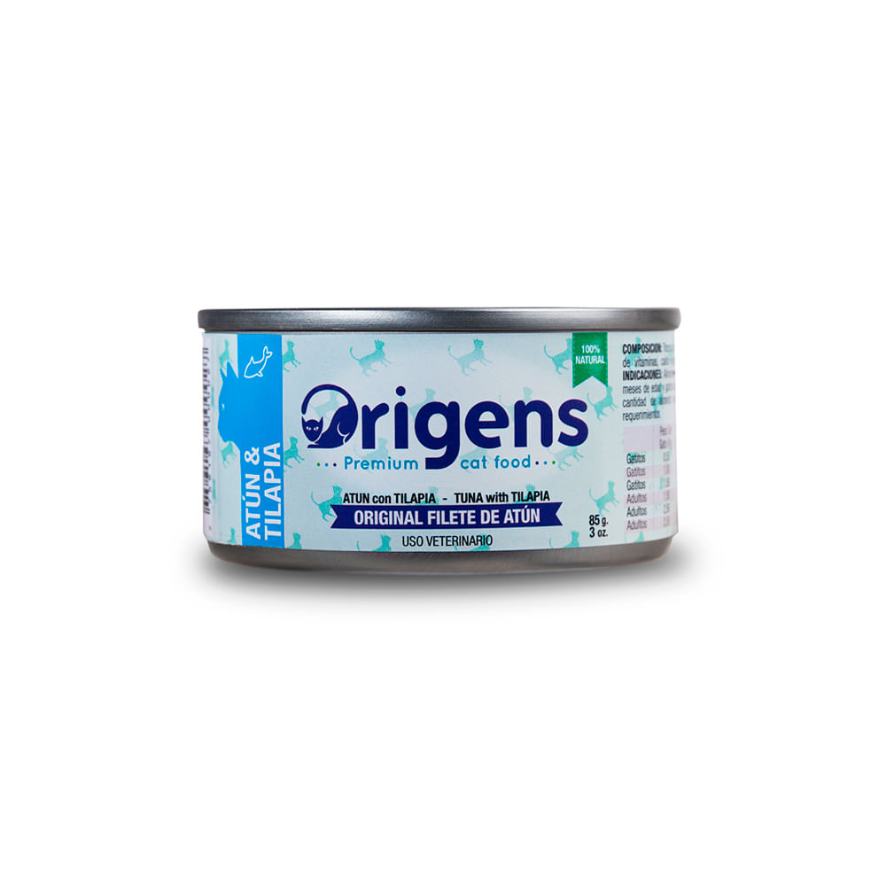 Origens Comida para Gatos Filete de Atún con Tilapia Lata 85 g