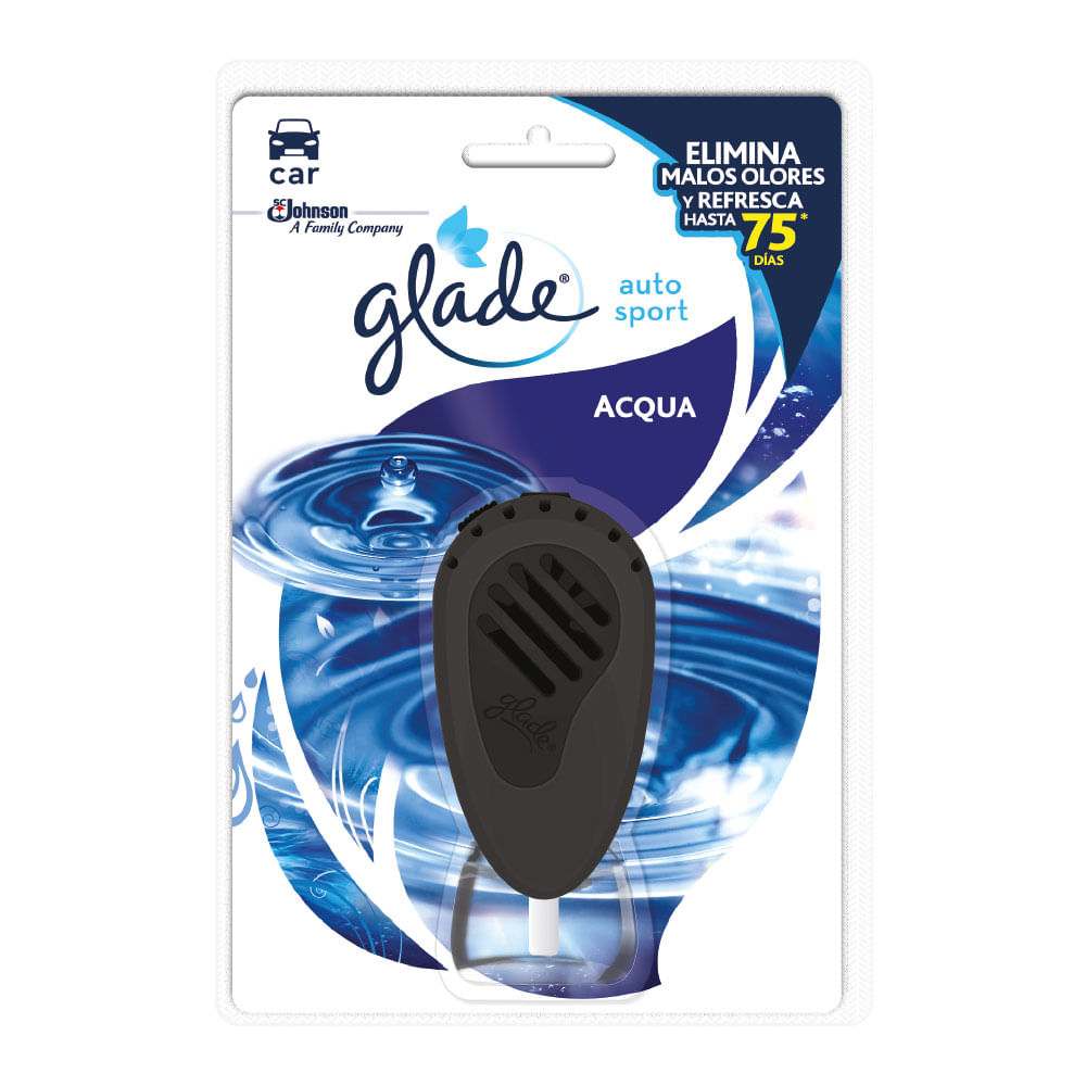 Ambientador Glade Carro Líquido Acqua + 1 repuesto 7ml