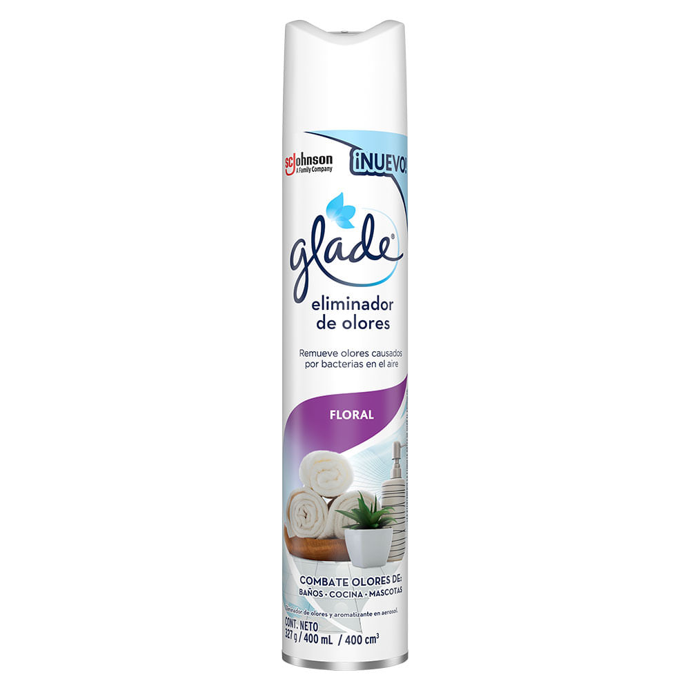 Eliminador de Olores Glade Aerosol Floral 400 ml