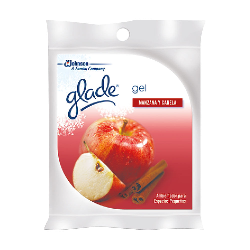 Ambientador Glade en Gel bolsa Manzana Canela 30g
