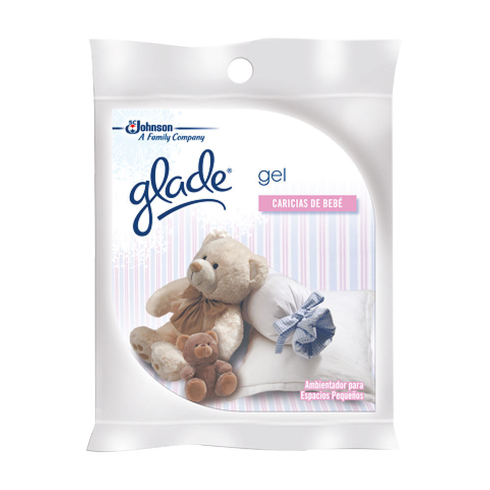 Ambientador Glade en Gel Bolsa Caricias de Bebé 30g
