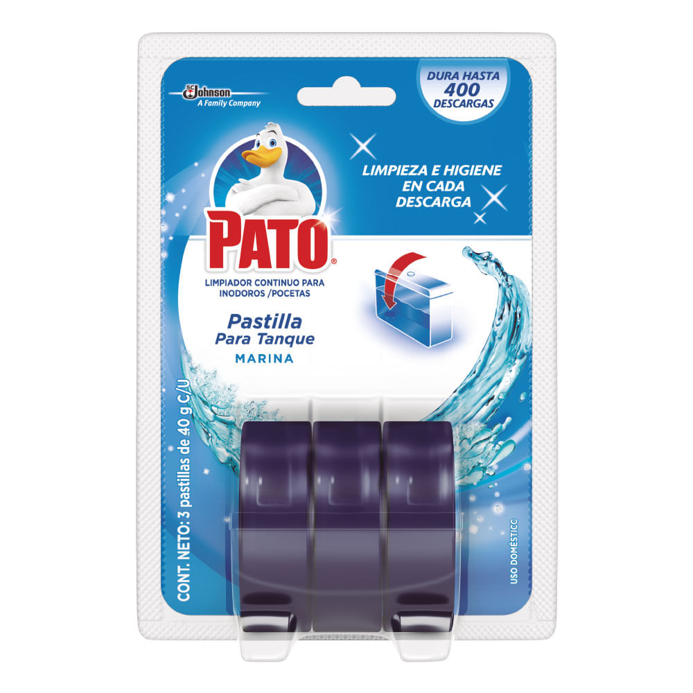 Limpiador Pato Tanque Pastilla Marina 3pack 120g