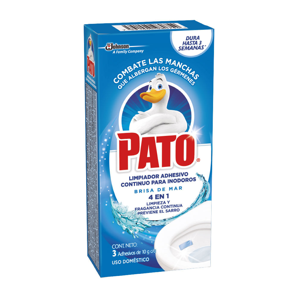 Limpiador Pato Inodoro Pastilla Adhesiva Brisa de Mar 30g