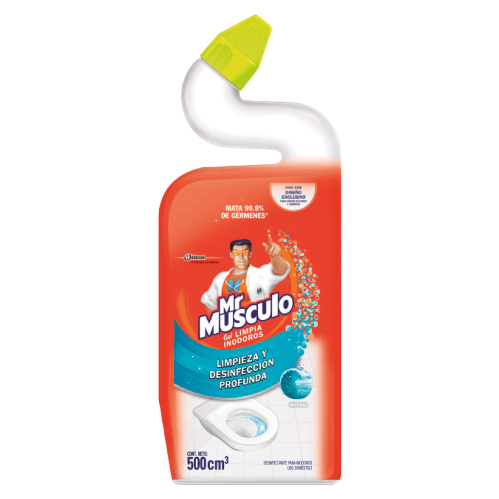 Limpiador Mr Músculo Líquido Desinfectante para Inodoro Marina 500ml