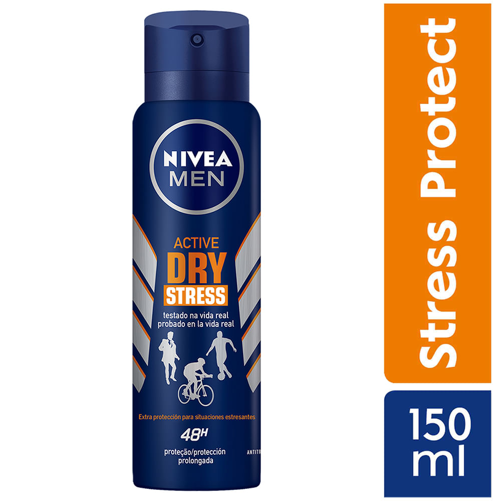 Antitranspirante Aerosol Nivea Men Active Dry Stress 150ml