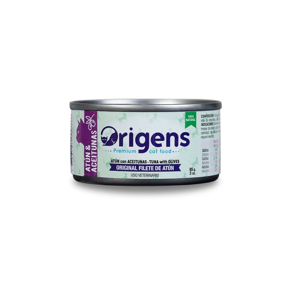 Origens Comida para Gatos Filete de Atún con Aceitunas Lata 85 g