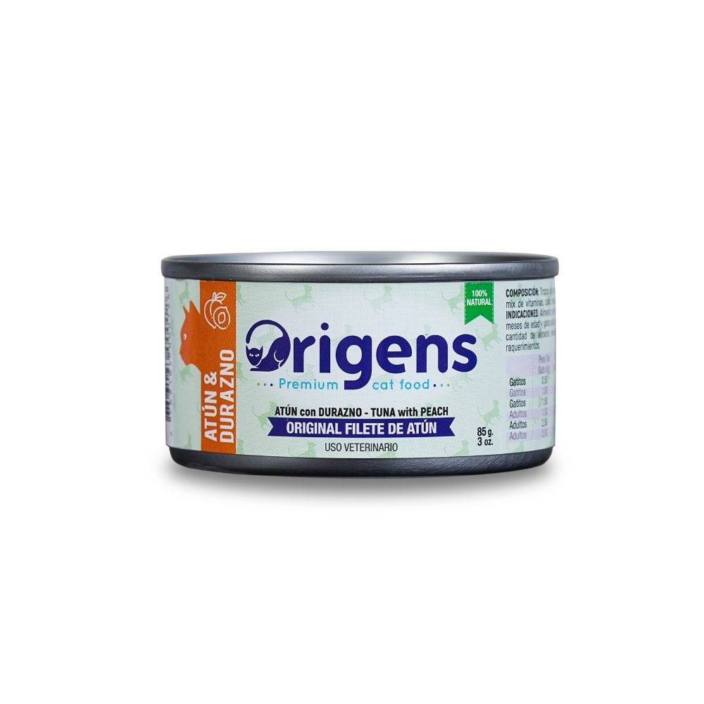 Origens Comida para Gatos Filete de Atún con Durazno Lata 85 g